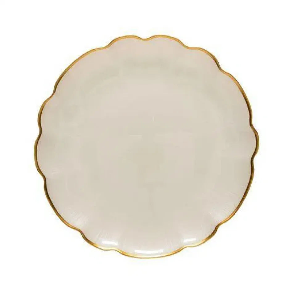 Casafina Glass band gold and white charger