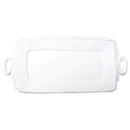 Vietri Lastra White Rectangle Platter with Handles